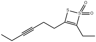 1,2-Dithiete,3-ethyl-4-(3-hexynyl)-,2,2-dioxide(9CI) Structure