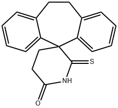 10,11-Dihydro-2'-thioxospiro[5H-dibenzo[a,d]cycloheptene-5,3'-piperidin]-6'-one Struktur