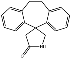 10,11-Dihydrospiro[5H-dibenzo[a,d]cycloheptene-5,3'-pyrrolidin]-5'-one Structure