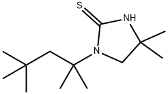 4,4-ジメチル-1-(1,1,3,3-テトラメチルブチル)-2-イミダゾリジンチオン 化学構造式