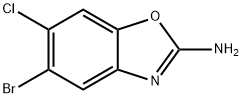 5-ブロモ-6-クロロ-2-ベンゾオキサゾールアミン 化学構造式