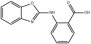 2-[(ベンゾオキサゾール-2-イル)アミノ]安息香酸 化学構造式