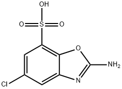 2-Amino-5-chloro-7-benzoxazolesulfonic acid Struktur