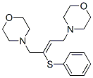 1,4-ジモルホリノ-2-(フェニルチオ)-2-ブテン 化学構造式