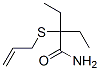 2-Allylthio-2-ethylbutyramide Struktur
