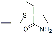2-エチル-2-(2-プロピニルチオ)ブチルアミド 化学構造式