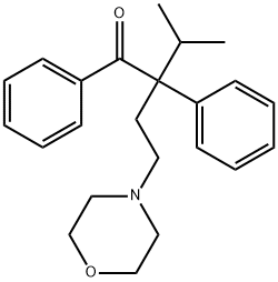 2-Isopropyl-4-morpholino-2-phenylbutyramide Struktur