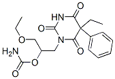 1-[2-(アミノカルボニルオキシ)-3-エトキシプロピル]-5-エチル-5-フェニル-2,4,6(1H,3H,5H)-ピリミジントリオン 化学構造式