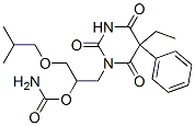 1-[2-(Aminocarbonyloxy)-3-isobutyloxypropyl]-5-ethyl-5-phenylbarbituric acid 结构式