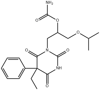 1-[2-(Aminocarbonyloxy)-3-isopropoxypropyl]-5-ethyl-5-phenyl-2,4,6(1H,3H,5H)-pyrimidinetrione Struktur