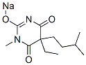 5-Ethyl-5-isopentyl-1-methyl-2-sodiooxy-4,6(1H,5H)-pyrimidinedione Struktur