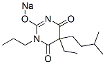 5-Ethyl-5-isopentyl-1-propyl-2-sodiooxy-4,6(1H,5H)-pyrimidinedione Struktur
