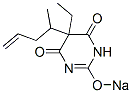 5-エチル-5-(1-メチル-3-ブテニル)-2-ソジオオキシ-4,6(1H,5H)-ピリミジンジオン 化学構造式