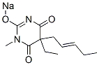 5-エチル-1-メチル-5-(2-ペンテニル)-2-ソジオオキシ-4,6(1H,5H)-ピリミジンジオン 化学構造式