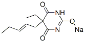 5-エチル-5-(2-ペンテニル)-2-ソジオオキシ-4,6(1H,5H)-ピリミジンジオン 化学構造式