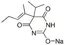 5-Isopropyl-5-(1-methyl-1-butenyl)-2-sodiooxy-4,6(1H,5H)-pyrimidinedione Structure