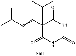 5-Isopropyl-5-(3-methyl-1-butenyl)-2-sodiooxy-4,6(1H,5H)-pyrimidinedione Struktur