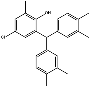 4-Chloro-6-bis(3,4-xylyl)methyl-2-methylphenol Structure