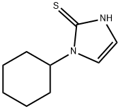 1-环己基-1H-咪唑-2-硫醇, 64038-58-0, 结构式