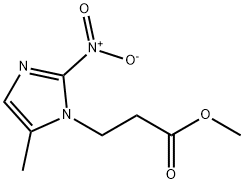 5-メチル-2-ニトロ-1H-イミダゾール-1-プロパン酸メチル 化学構造式