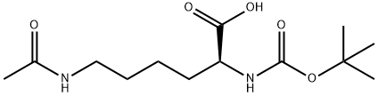 N6-アセチル-N2-[(1,1-ジメチルエトキシ)カルボニル]-L-リシン 化学構造式