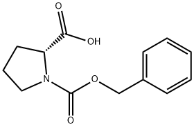 N-カルボベンゾキシ-D-プロリン 化学構造式