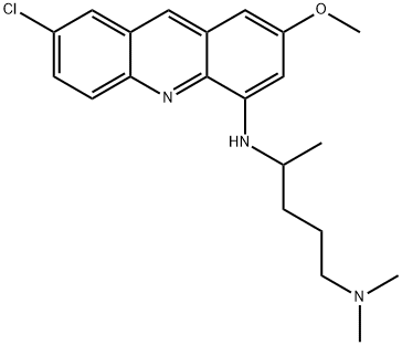 2-Chloro-7-methoxy-N-(4-dimethylamino-1-methylbutyl)acridin-5-amine Struktur