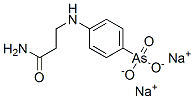 [4-[(2-カルバモイルエチル)アミノ]フェニル]アルソン酸ナトリウム 化学構造式