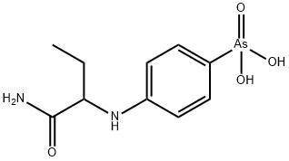 p-[(1-カルバモイルプロピル)アミノ]フェニルアルソン酸 化学構造式