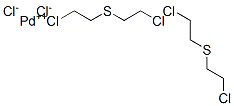 PALLADOUSCHLORIDE,BIS(DI-(BETA-CHLOROETHYL)SULPHIDE) Struktur