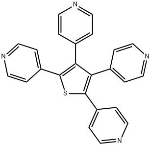 2,3,4,5-テトラ(4-ピリジル)チオフェン 化学構造式