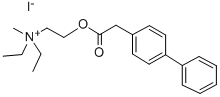 Diethyl(2-hydroxyethyl)methylammonium iodide, 4-biphenylylacetate 化学構造式
