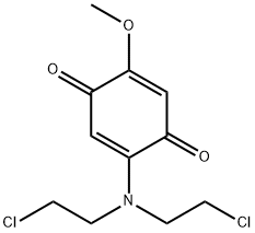 5-[Bis(2-chloroethyl)amino]-2-methoxy-1,4-benzoquinone Structure