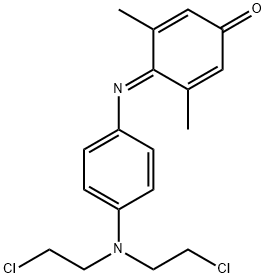 4-[[4-[Bis(2-chloroethyl)amino]phenyl]imino]-3,5-dimethyl-2,5-cyclohexadien-1-one Struktur
