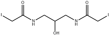 N,N'-(2-ヒドロキシトリメチレン)ビス(ヨードアセトアミド) 化学構造式