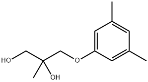 2-メチル-3-(3,5-ジメチルフェノキシ)-1,2-プロパンジオール 化学構造式