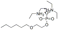 2-ヘキシルオキシエタノール二水素ホスファート/N-エチルエタンアミン,(1:2) 化学構造式