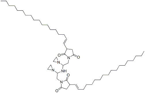 1,1'-[亚氨基双(2,1-亚乙基亚氨基-2,1-亚乙基)]双[3-十八烯基]-2,5-吡咯烷二酮 结构式