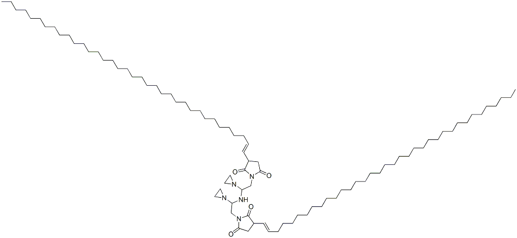 1,1'-[iminobis(ethyleneiminoethylene)]bis[3-(hexatriacontenyl)pyrrolidine-2,5-dione] 化学構造式
