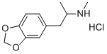 N,α-ジメチル-1,3-ベンゾジオキソール-5-エタンアミン·塩酸塩 化学構造式