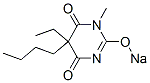 5-ブチル-5-エチル-1-メチル-2-ソジオオキシ-4,6(1H,5H)-ピリミジンジオン 化学構造式
