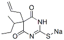 5-アリル-5-sec-ブチル-2-ソジオチオ-4,6(1H,5H)-ピリミジンジオン 化学構造式