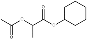 2-アセトキシプロピオン酸シクロヘキシル 化学構造式