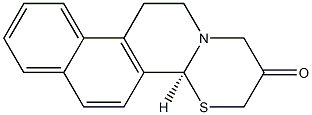 1H,12H-Benzo(f)(1,3)thiazino(2,3-a)isoquinolin-2(3H)-one, 4,11-dihydro -, (S)-,64059-71-8,结构式