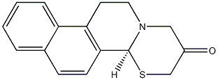 1H,12H-Benzo(f)(1,3)thiazino(2,3-a)isoquinolin-2(3H)-one, 4,11-dihydro -, (S)-|
