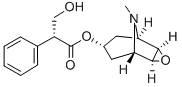 (R)-α-(Hydroxymethyl)benzeneacetic acid (1β,2α,4α,5β)-9-methyl-3-oxa-9-azatricyclo[3.3.1.02,4]nonan-7α-yl ester Struktur
