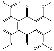 1,5-ジメトキシ-4,8-ジニトロアントラキノン 化学構造式