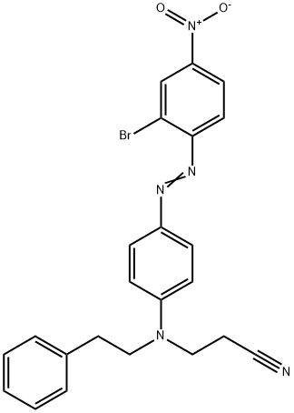 3-[[4-[(2-bromo-4-nitrophenyl)azo]phenyl](2-phenylethyl)amino]propiononitrile,64071-85-8,结构式