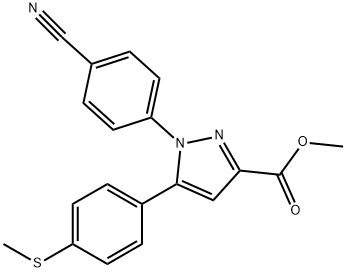 METHYL 1-(4-CYANO-PHENYL)-5-(4-METHYLSULFANYL-PHENYL)-1H-PYRAZOLE-3-CARBOXYLATE|