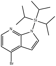 1H-Pyrrolo[2,3-b]pyridine, 4-bromo-1-[tris(1-methylethyl)silyl]- Struktur